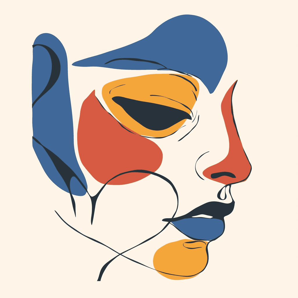 Abstract Face 306 original repeating artwork
