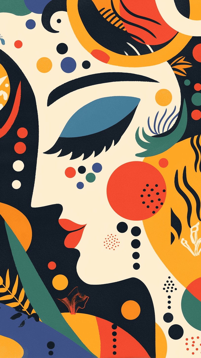 Abstract Face 132 original repeating artwork