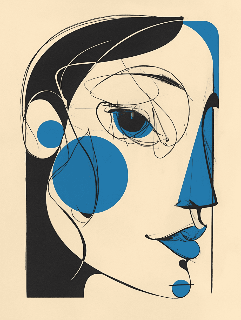 Abstract Face 242 original repeating artwork