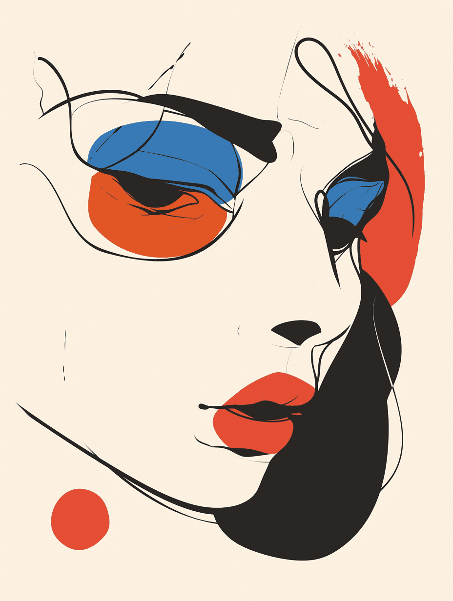 Abstract Face 566 original repeating artwork