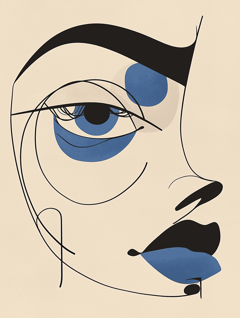 Abstract Face 073 original repeating artwork