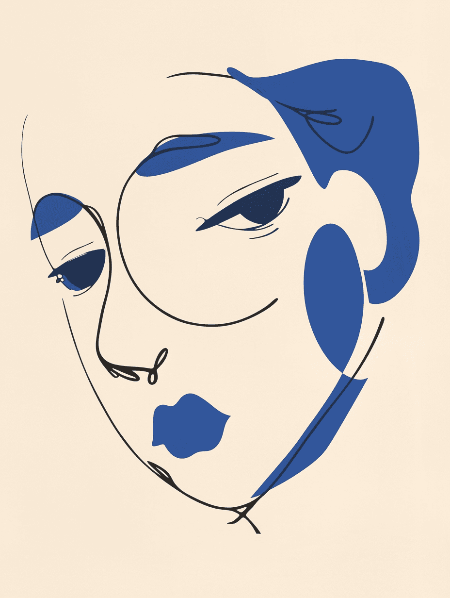 Abstract Face 615 original repeating artwork