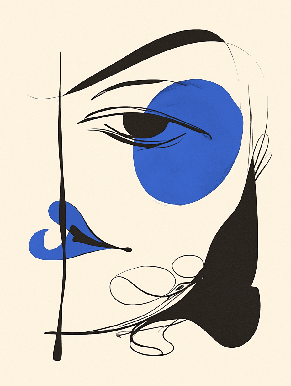 Abstract Face Downtown original repeating artwork