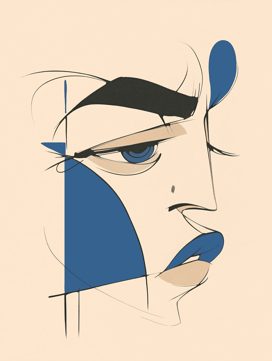 Abstract Face Snap original repeating artwork