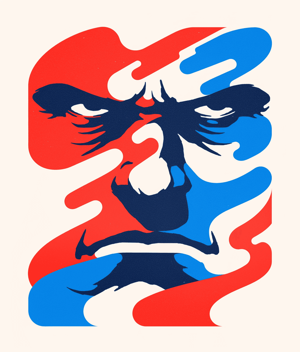 Abstract Face 286 original repeating artwork