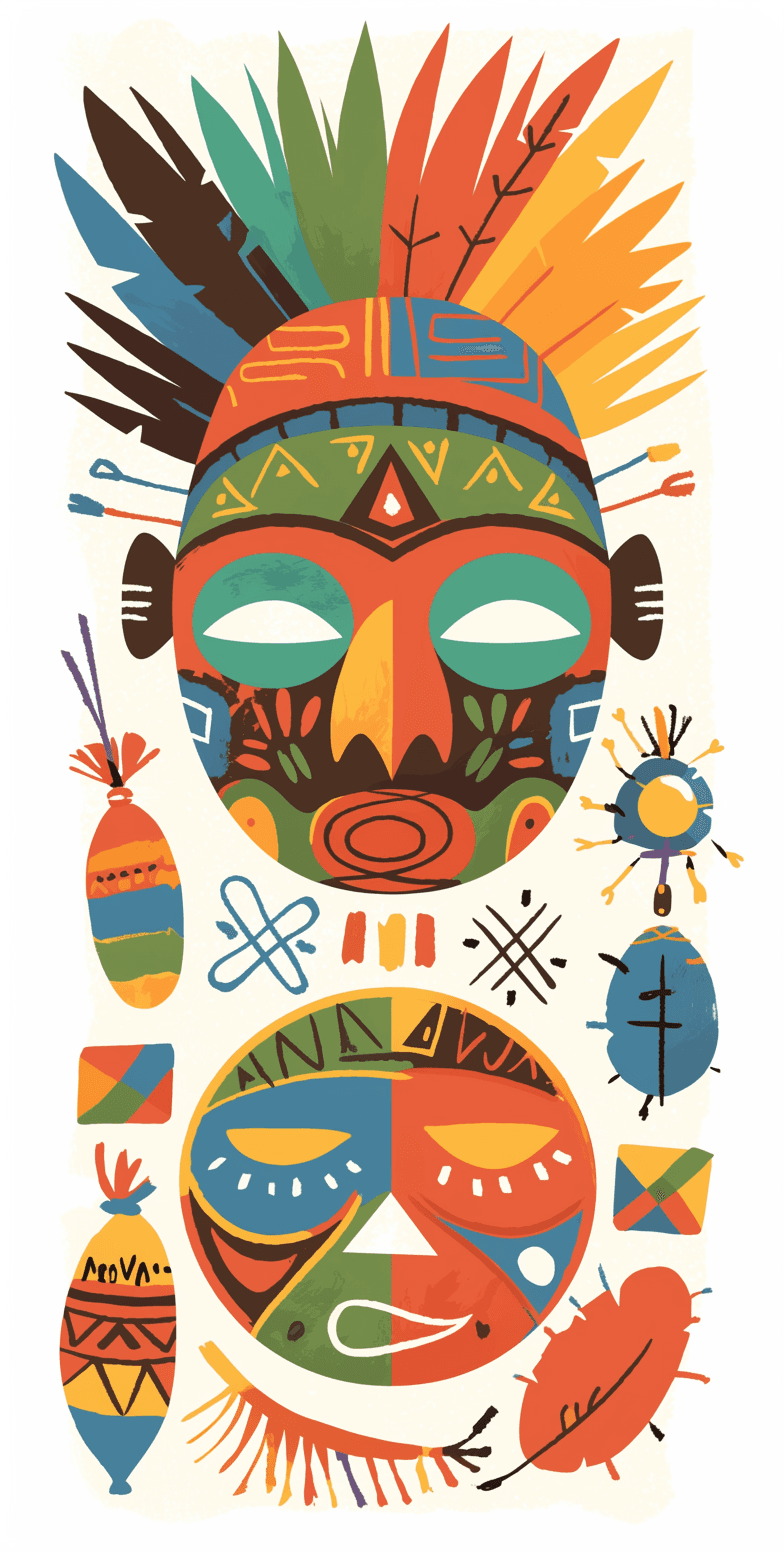Tribal Squad original repeating artwork