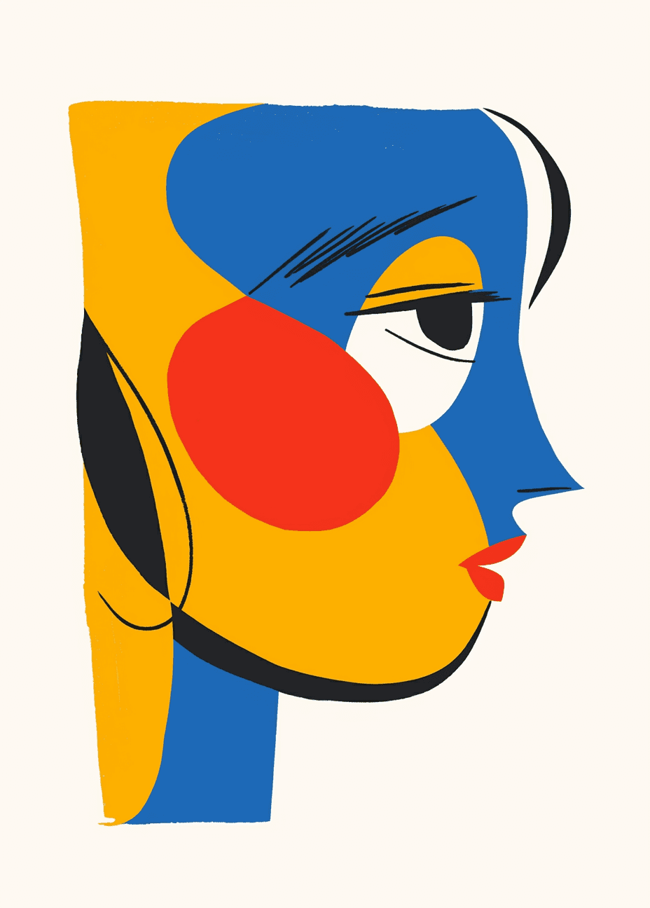 Abstract Face 052 original repeating artwork