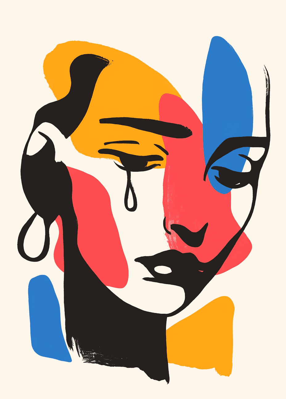 Abstract Face 601 original repeating artwork