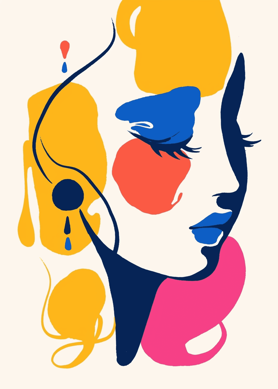 Abstract Face 271 original repeating artwork