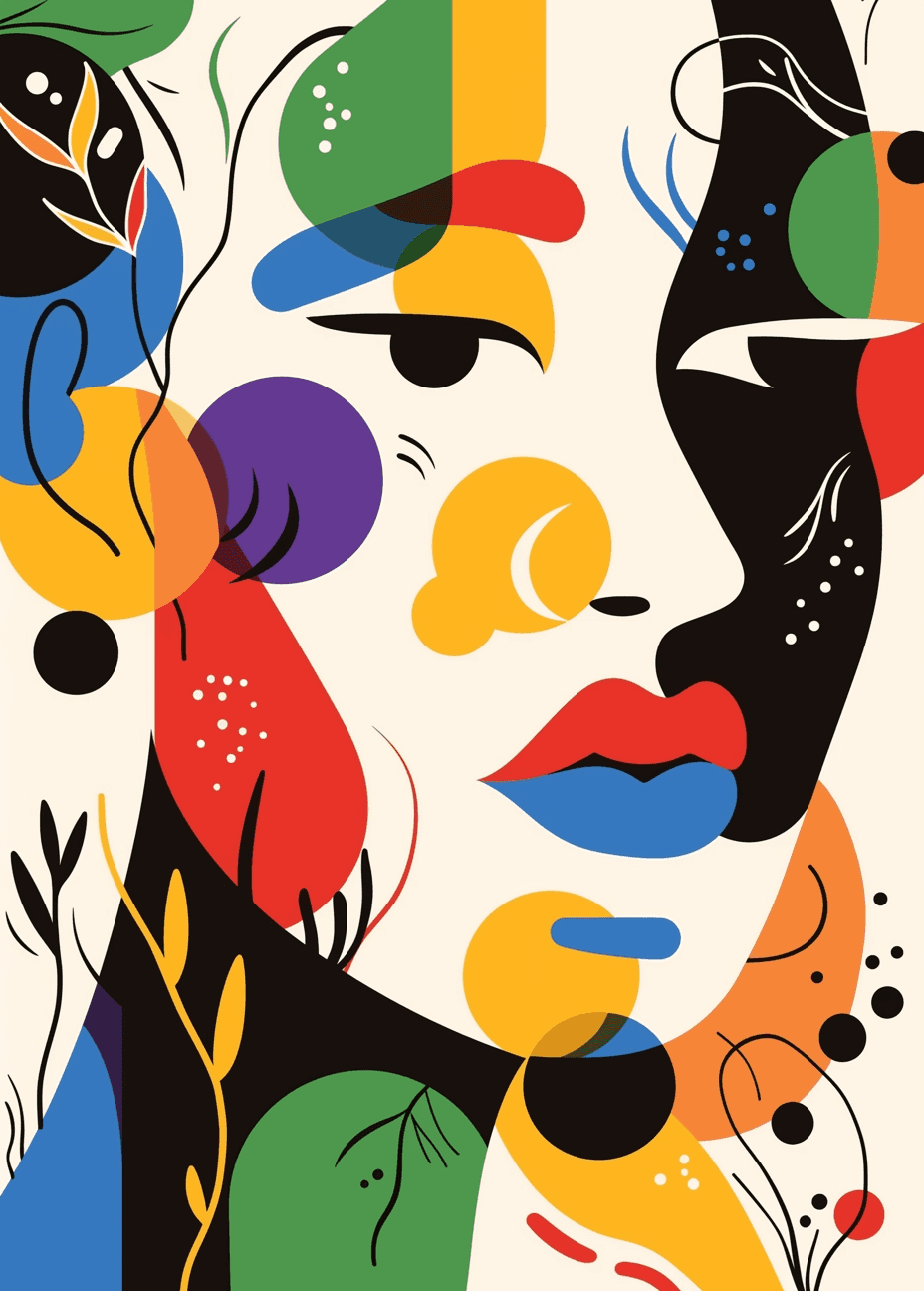 Abstract Face 285 original repeating artwork