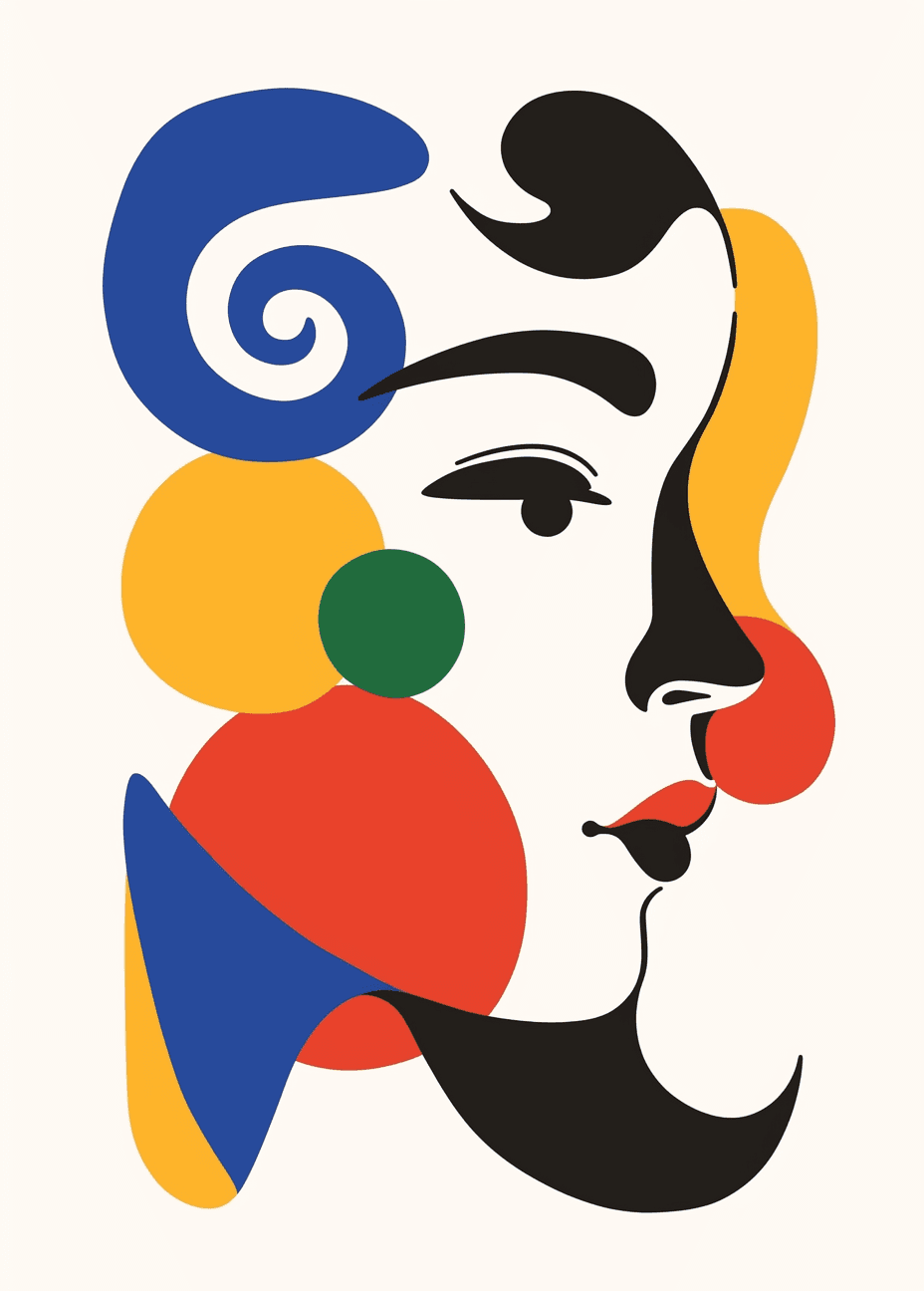 Abstract Face 504 original repeating artwork