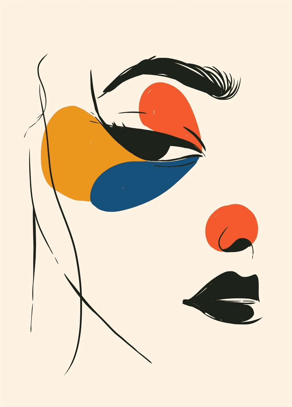 Abstract Face 019 original repeating artwork