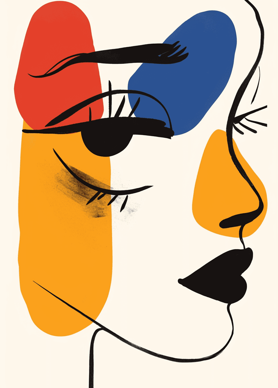 Abstract Face 661 original repeating artwork