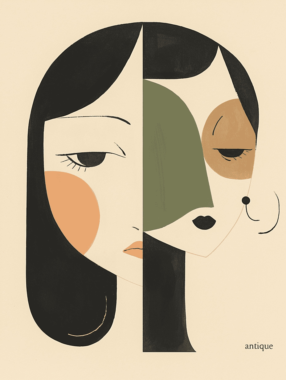 Abstract Face 206 original repeating artwork