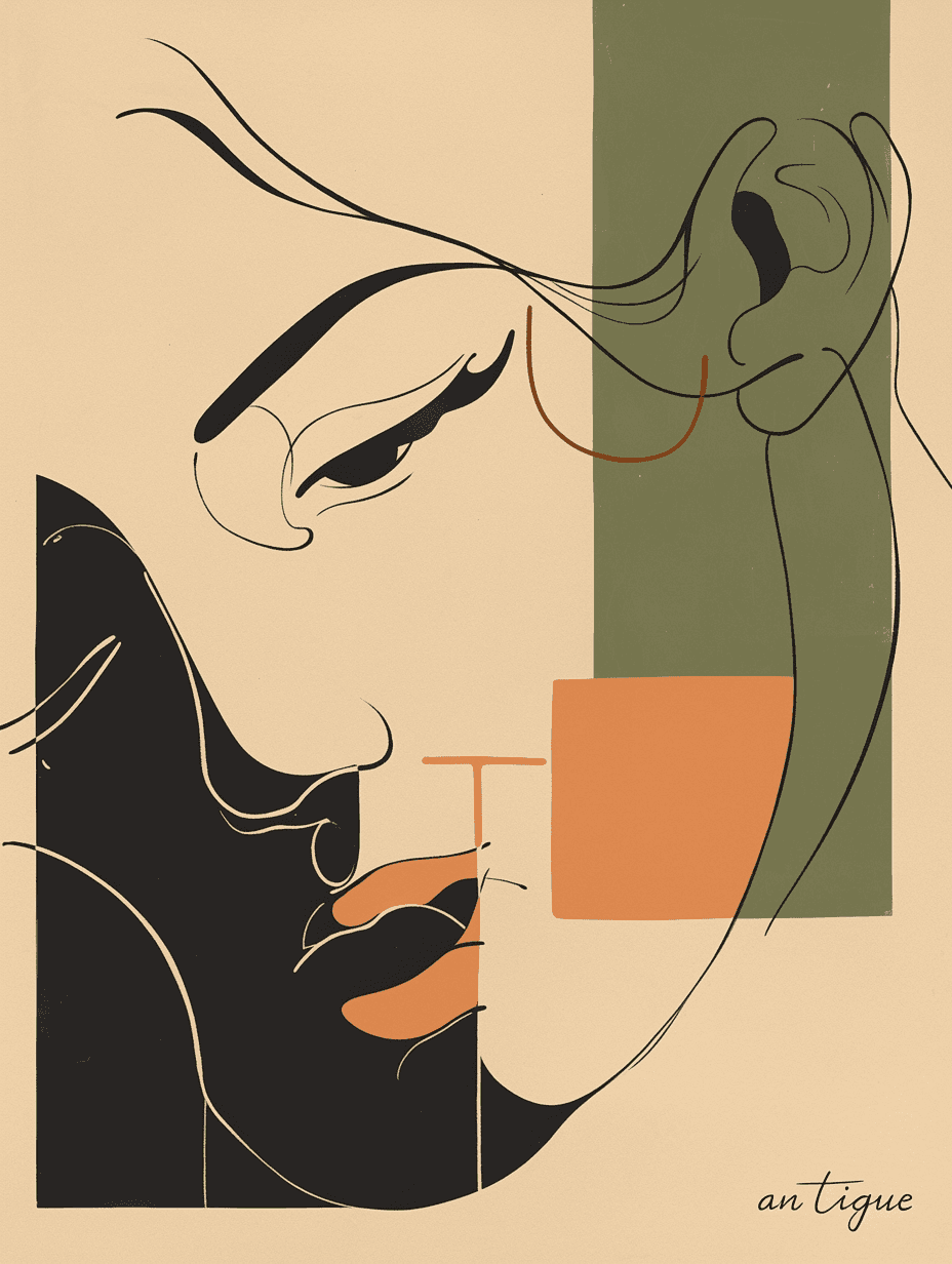 Abstract Face 159 original repeating artwork