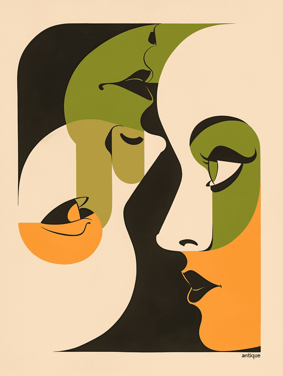 Abstract Face 205 original repeating artwork