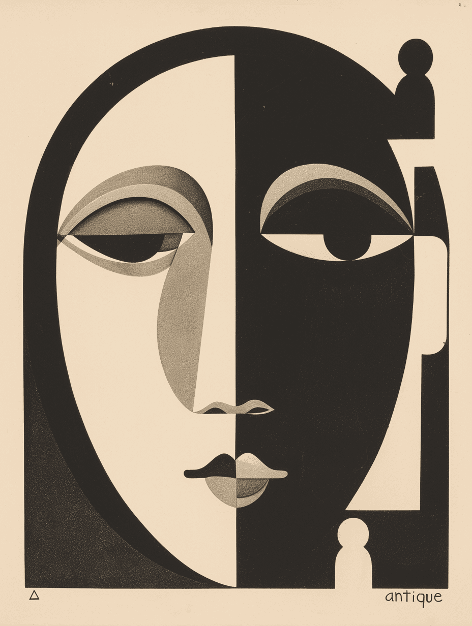 Abstract Face 072 original repeating artwork