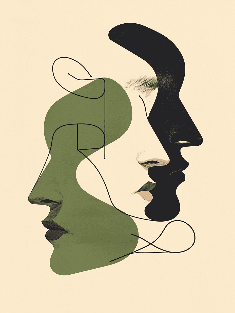 Abstract Face 397 original repeating artwork