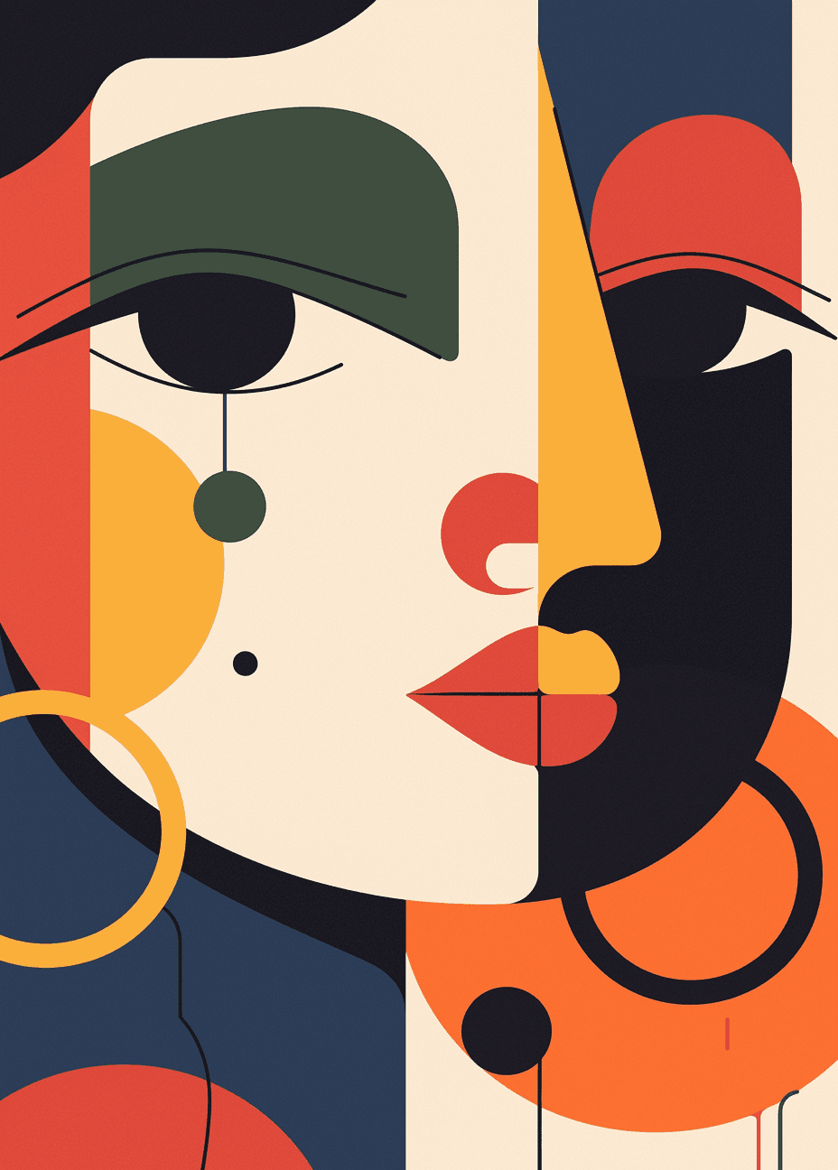 Abstract Face 460 original repeating artwork