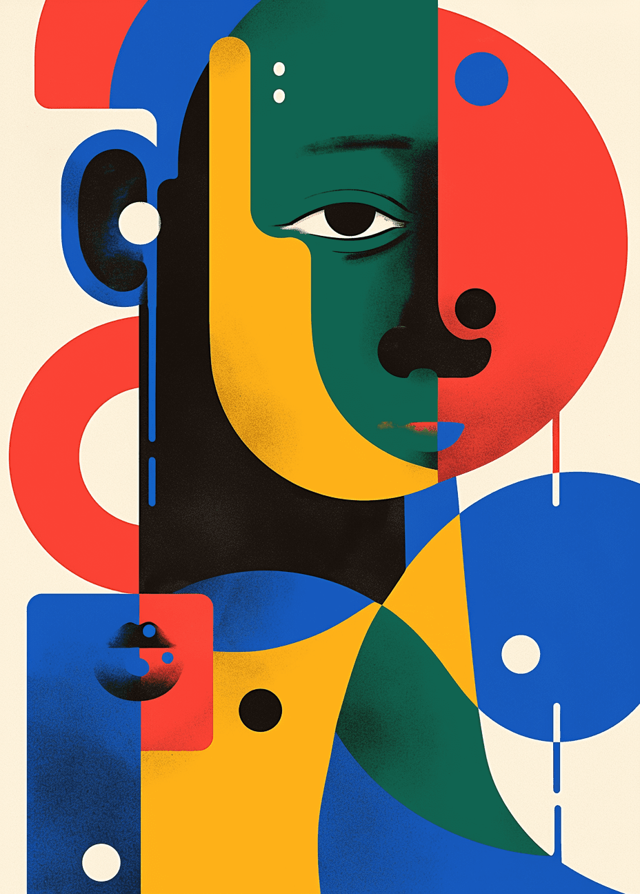 Abstract Face 195 original repeating artwork