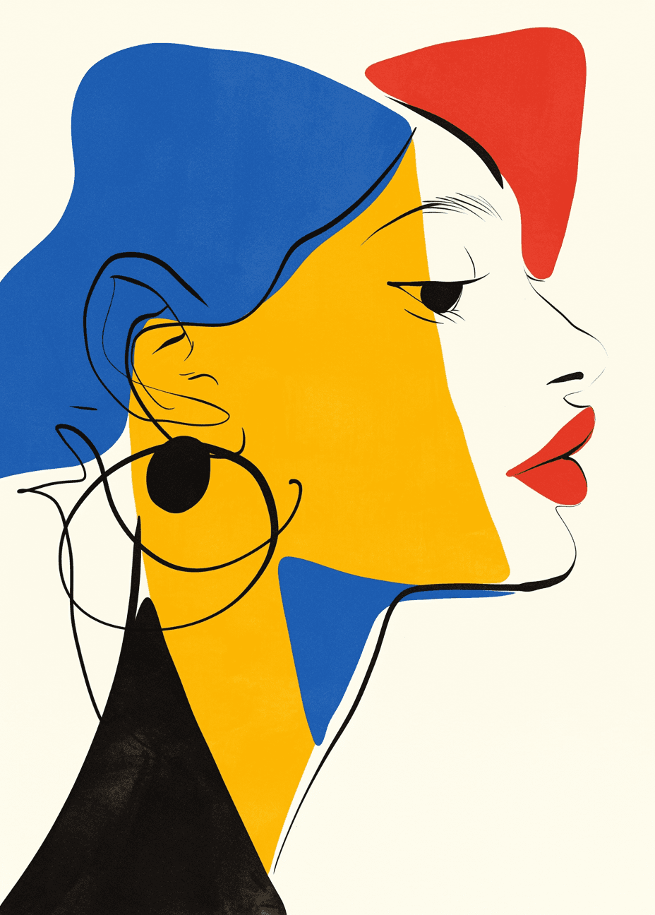 Abstract Face 284 original repeating artwork