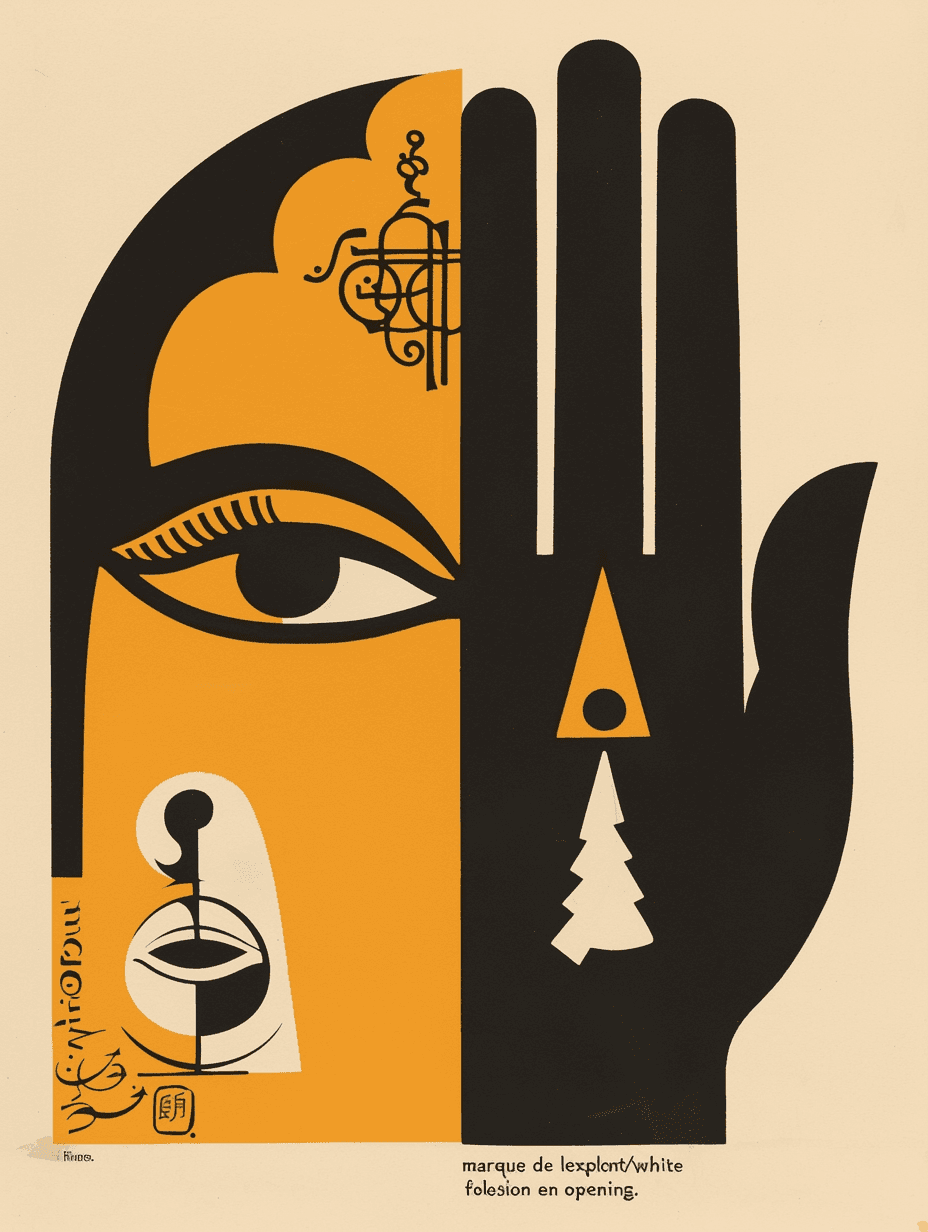 Abstract Face 600 original repeating artwork