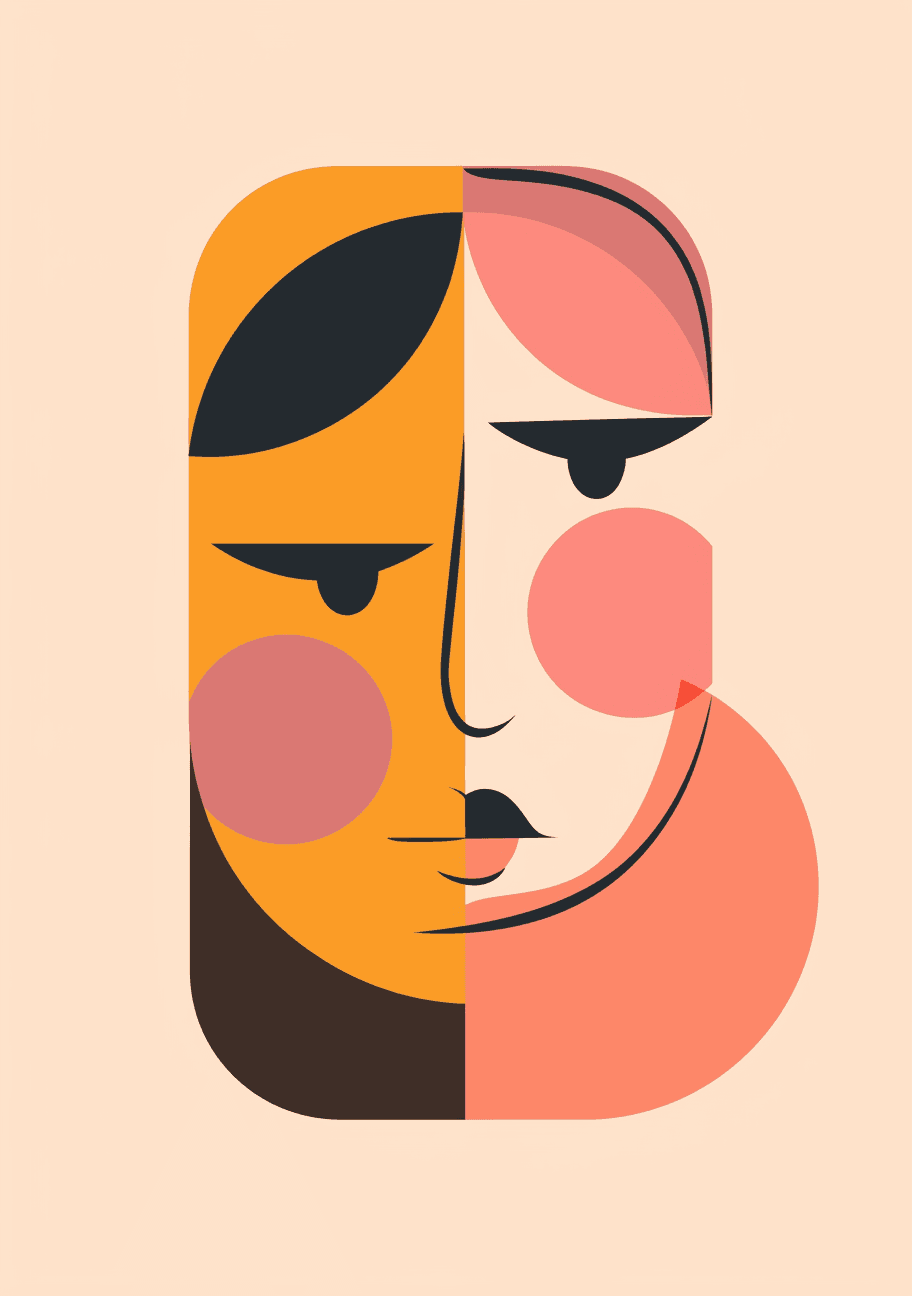 Abstract Face 149 original repeating artwork