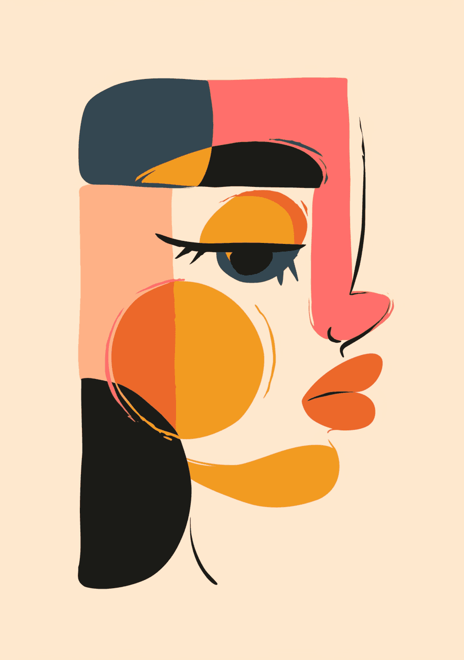Abstract Face 171 original repeating artwork