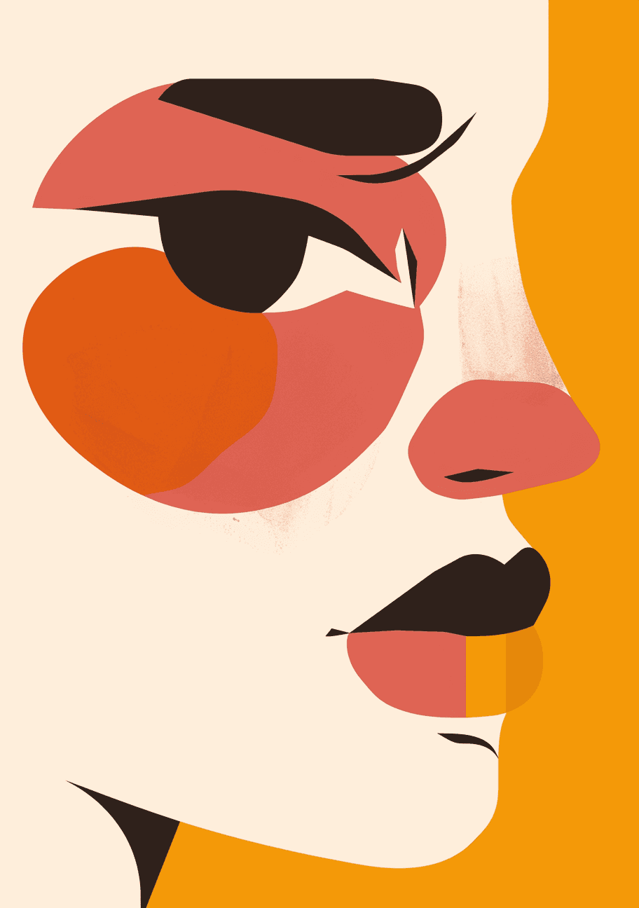 Abstract Face 043 original repeating artwork