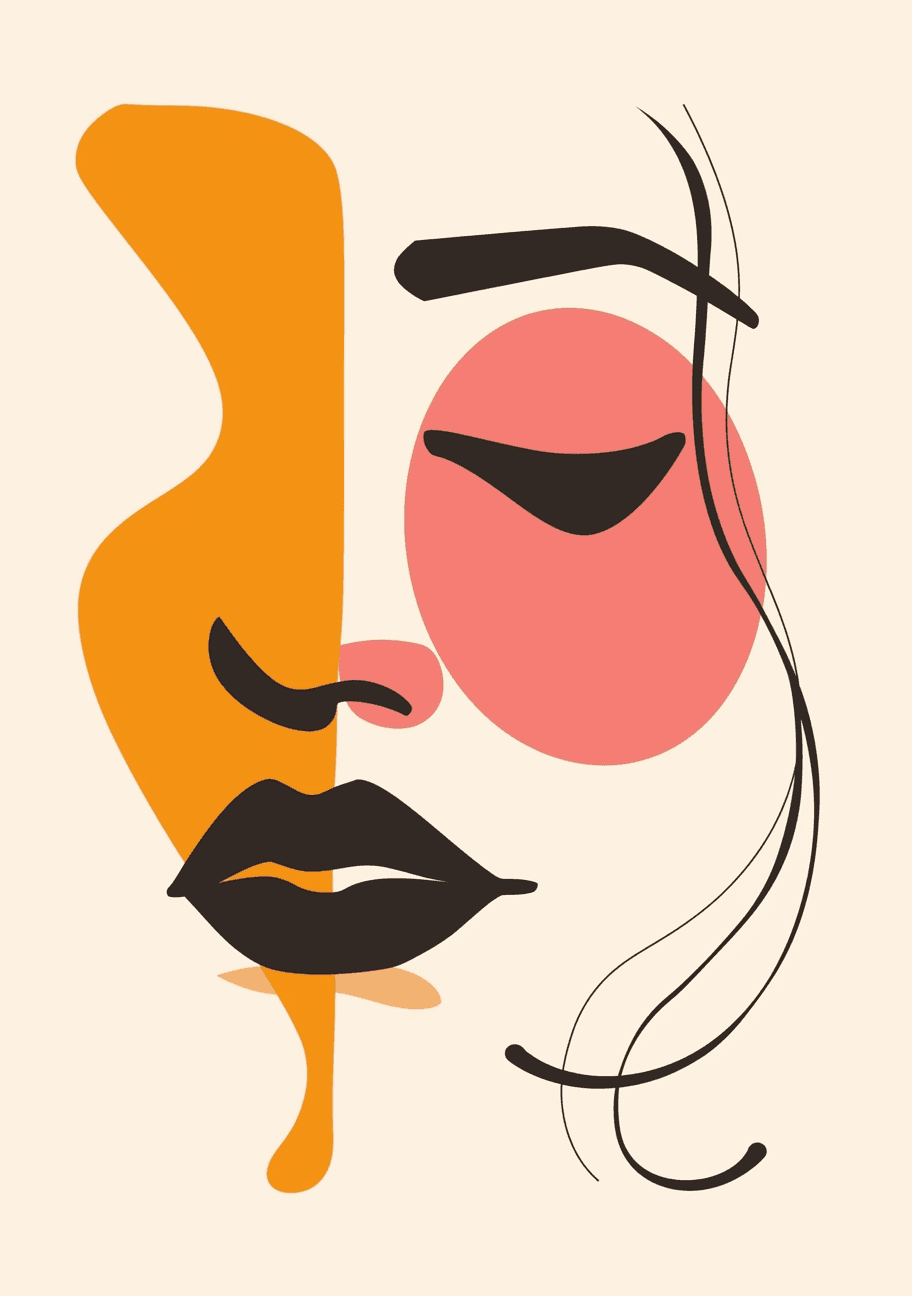Abstract Face 295 original repeating artwork