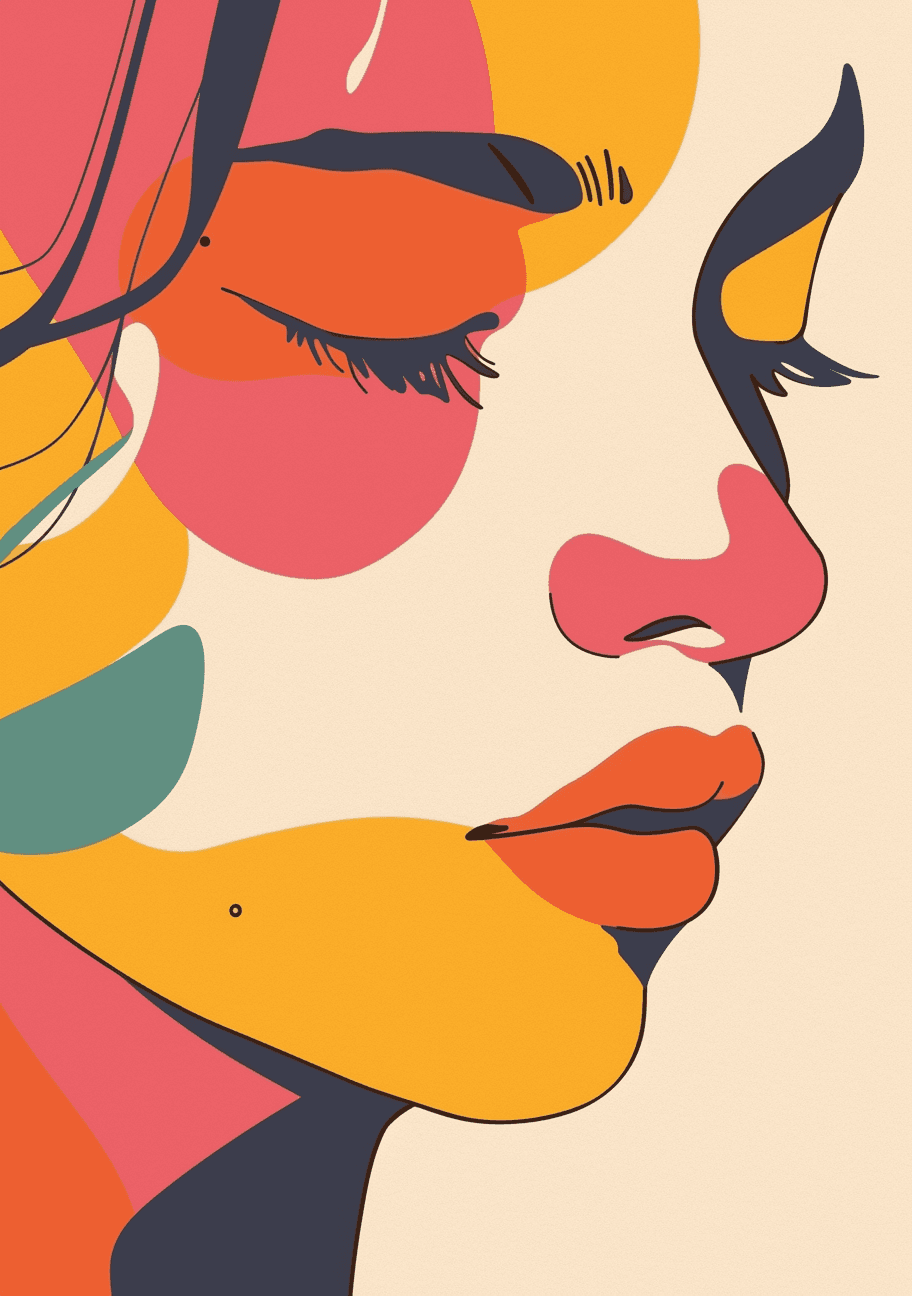Abstract Face 125 original repeating artwork