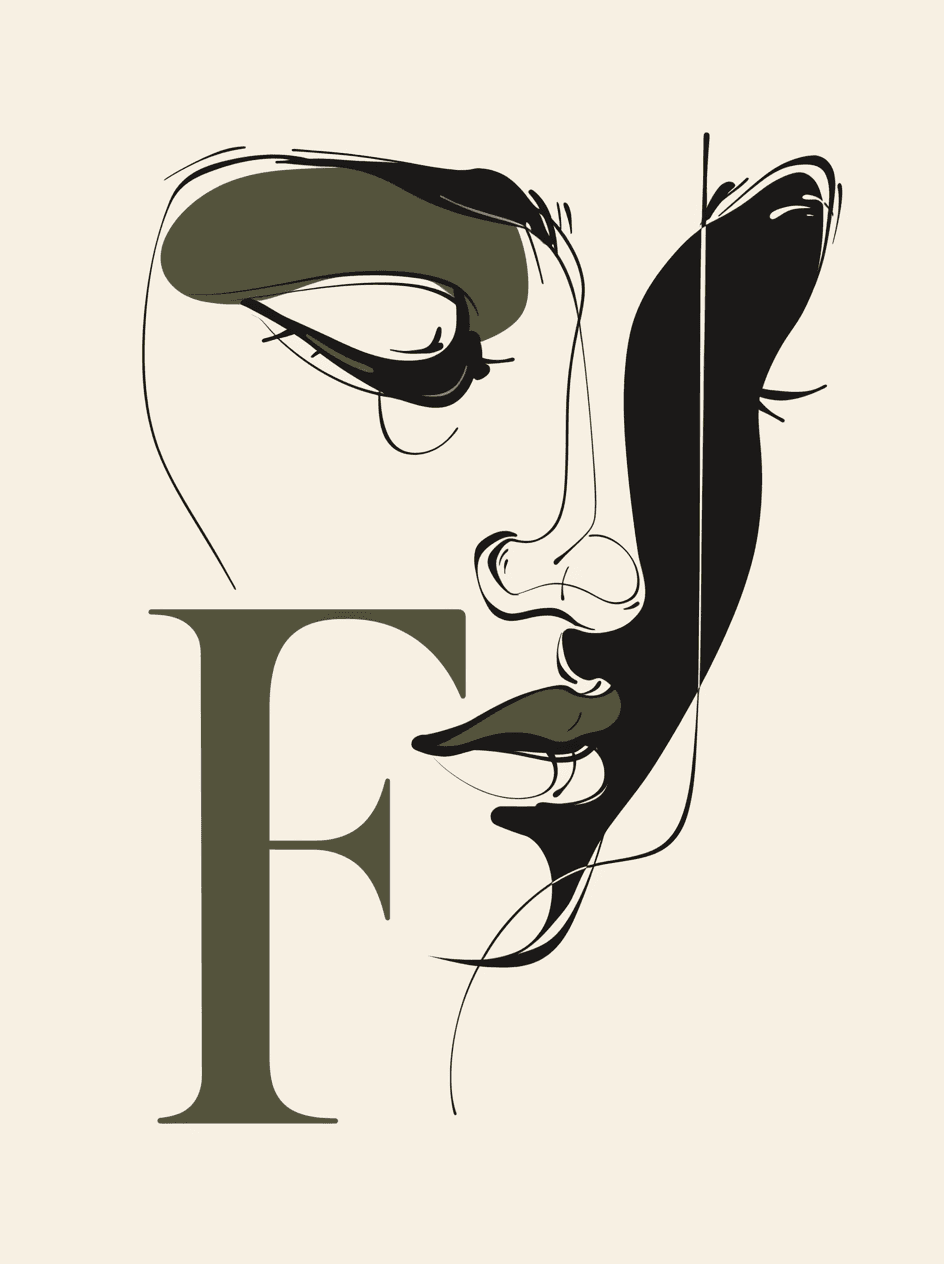 Abstract Face 100 original repeating artwork