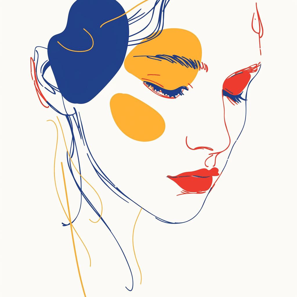 Abstract Face 114 original repeating artwork