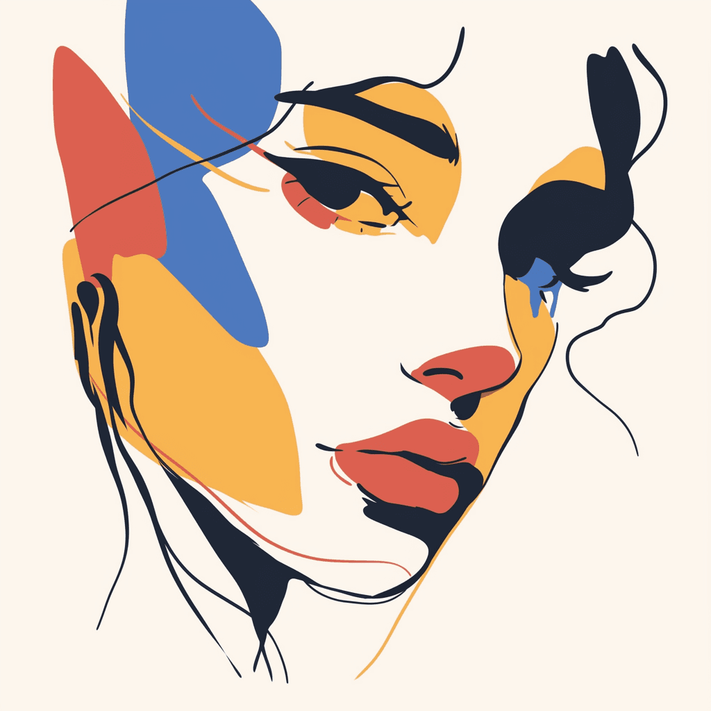 Abstract Face 085 original repeating artwork