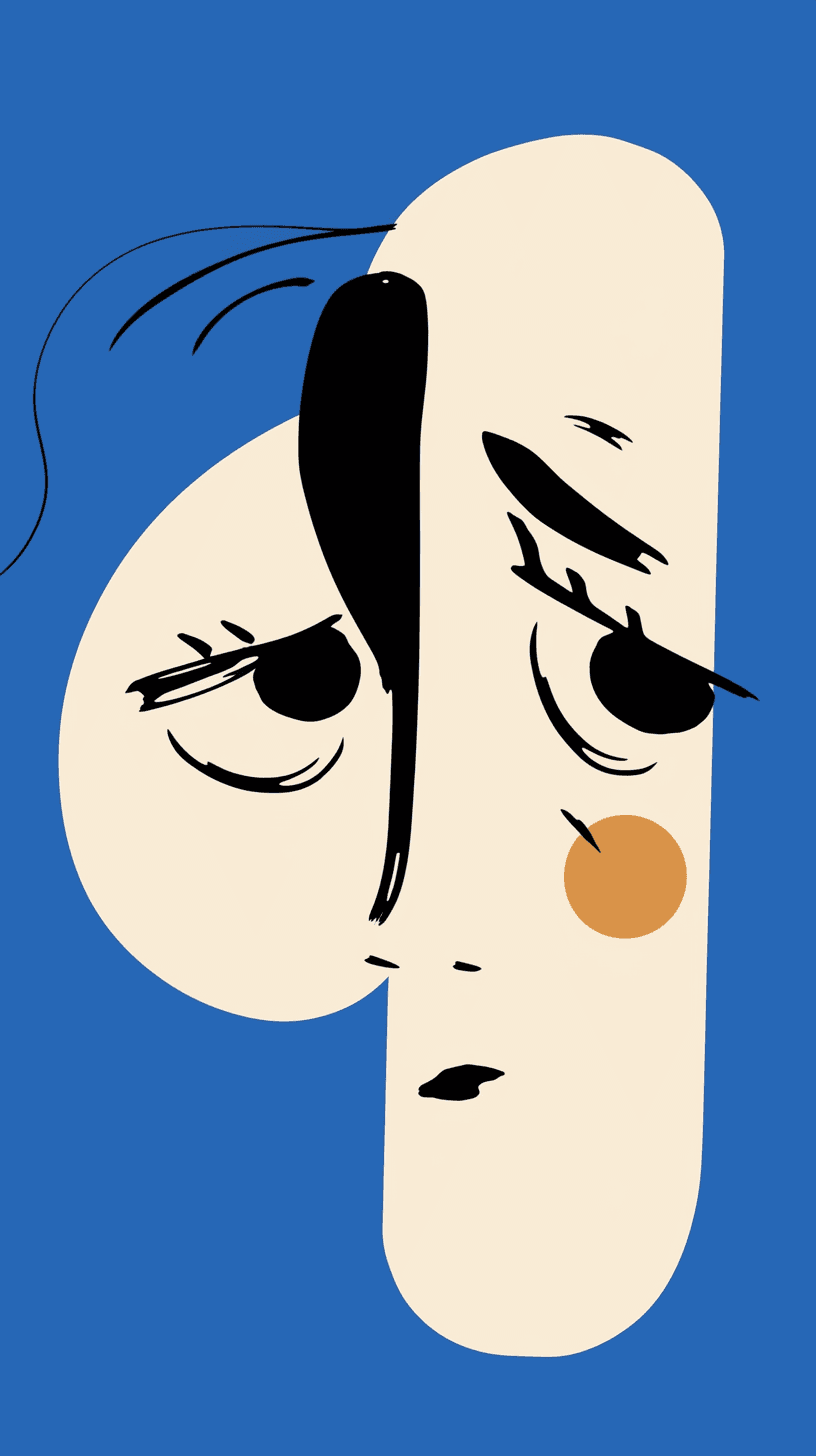 Abstract Face 124 original repeating artwork