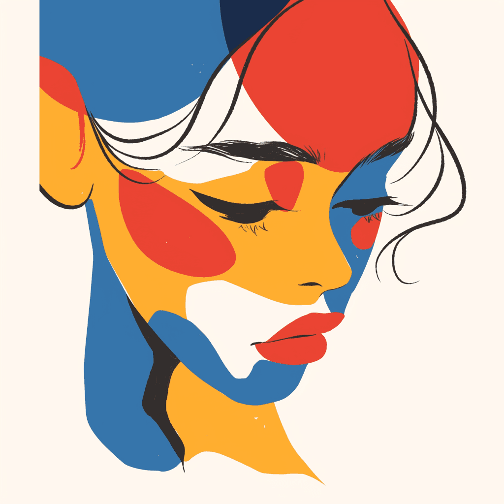 Abstract Face 113 original repeating artwork
