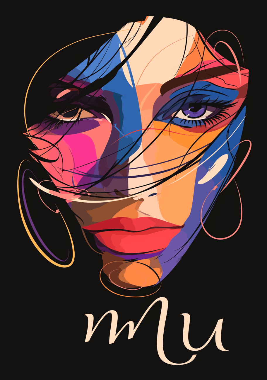 Abstract Face 612 original repeating artwork