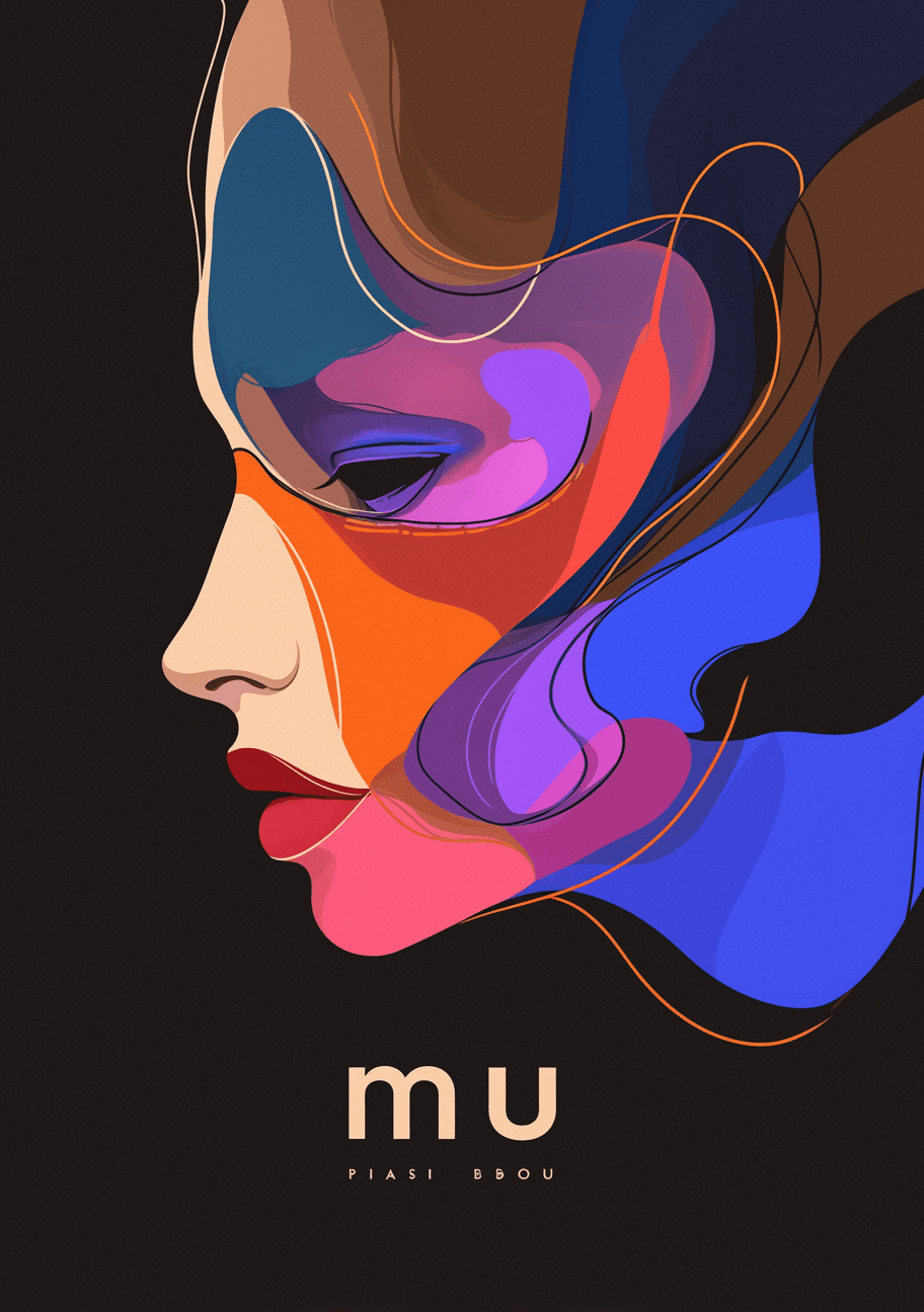Abstract Face 525 original repeating artwork
