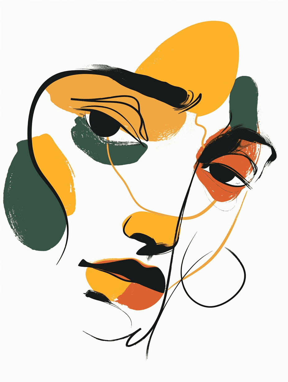 Abstract Face 611 original repeating artwork