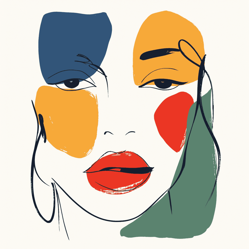 Abstract Face 501 original repeating artwork