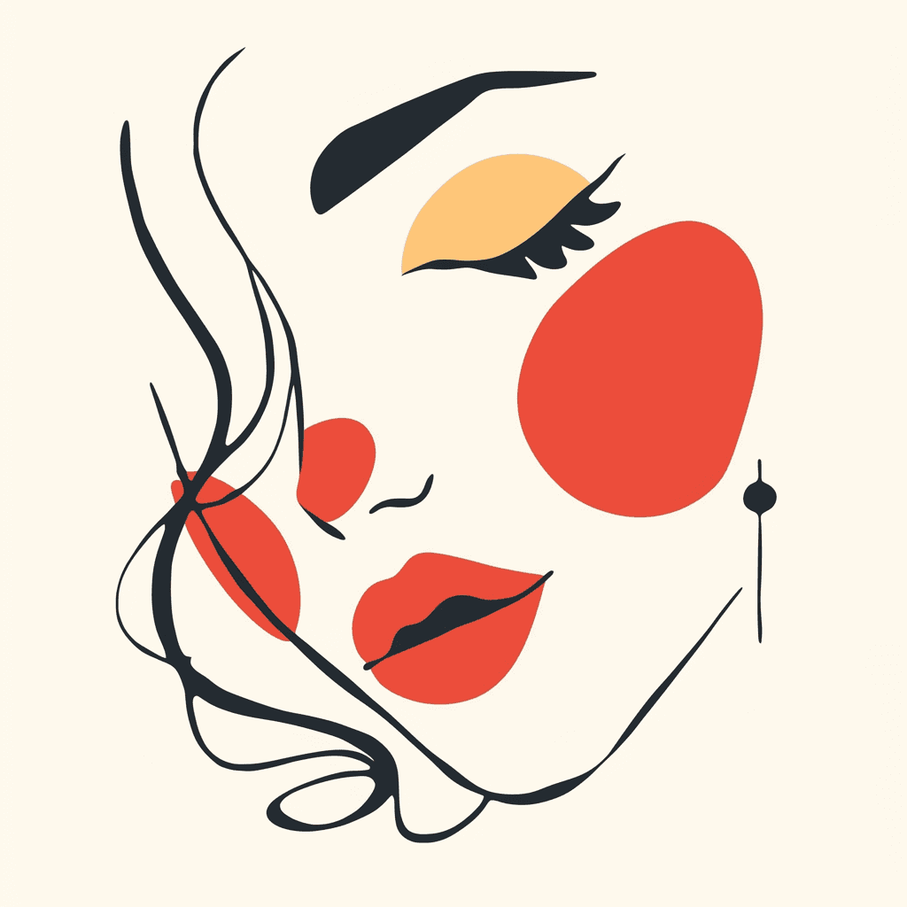 Abstract Face 283 original repeating artwork