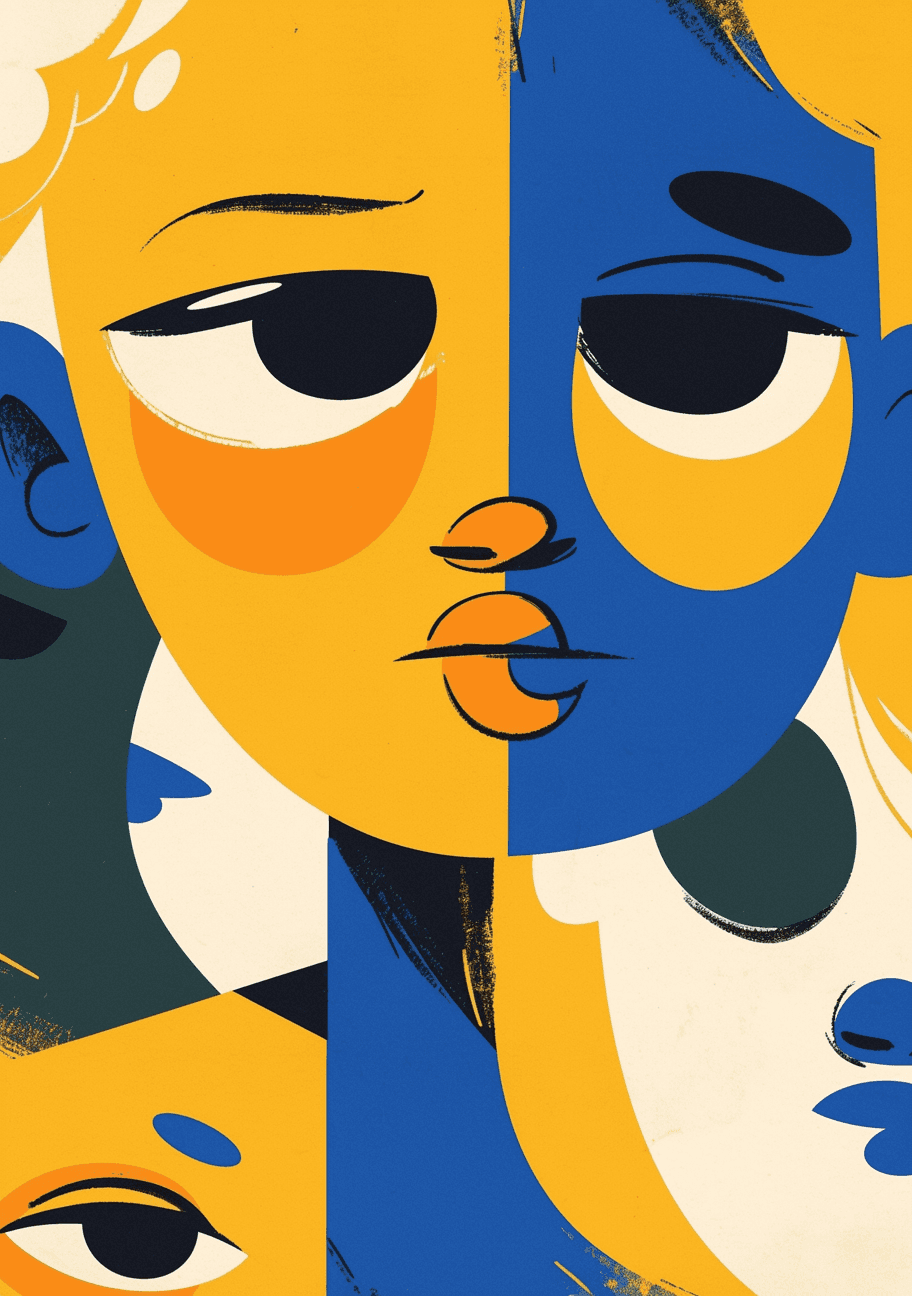 Abstract Face 262 original repeating artwork