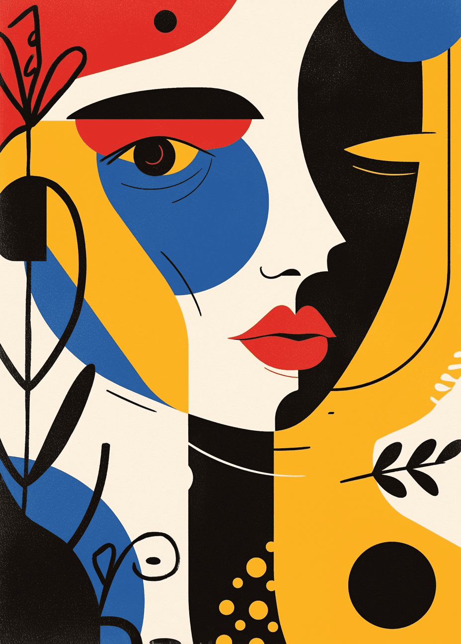 Abstract Face 095 original repeating artwork