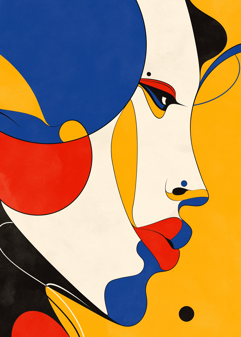Abstract Face 400 original repeating artwork