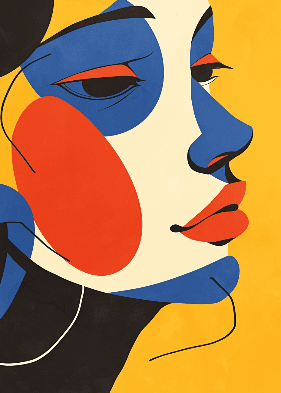 Abstract Face 329 original repeating artwork
