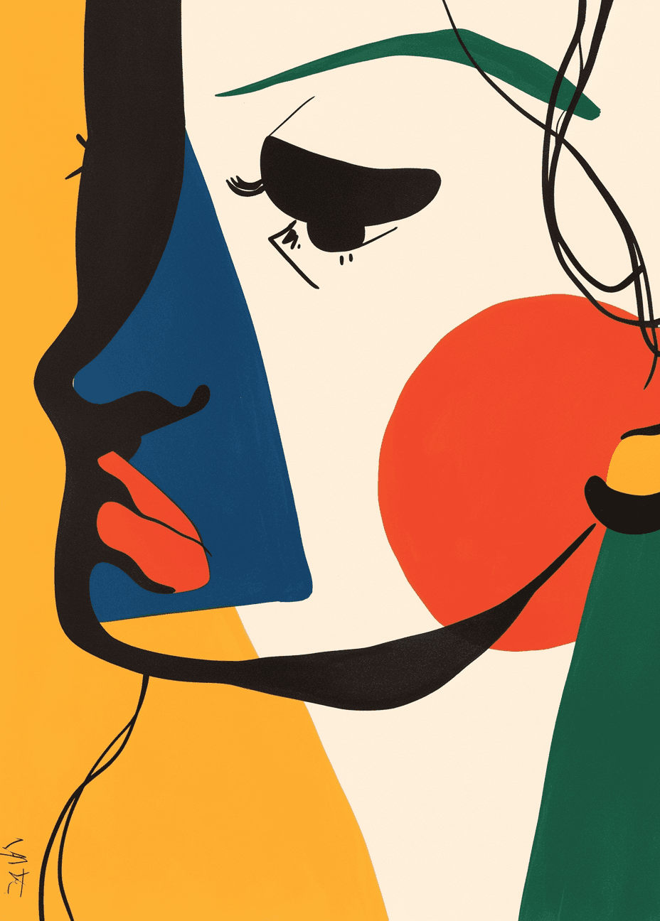 Abstract Face 079 original repeating artwork
