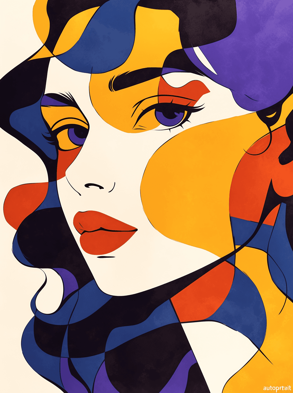 Abstract Face 111 original repeating artwork