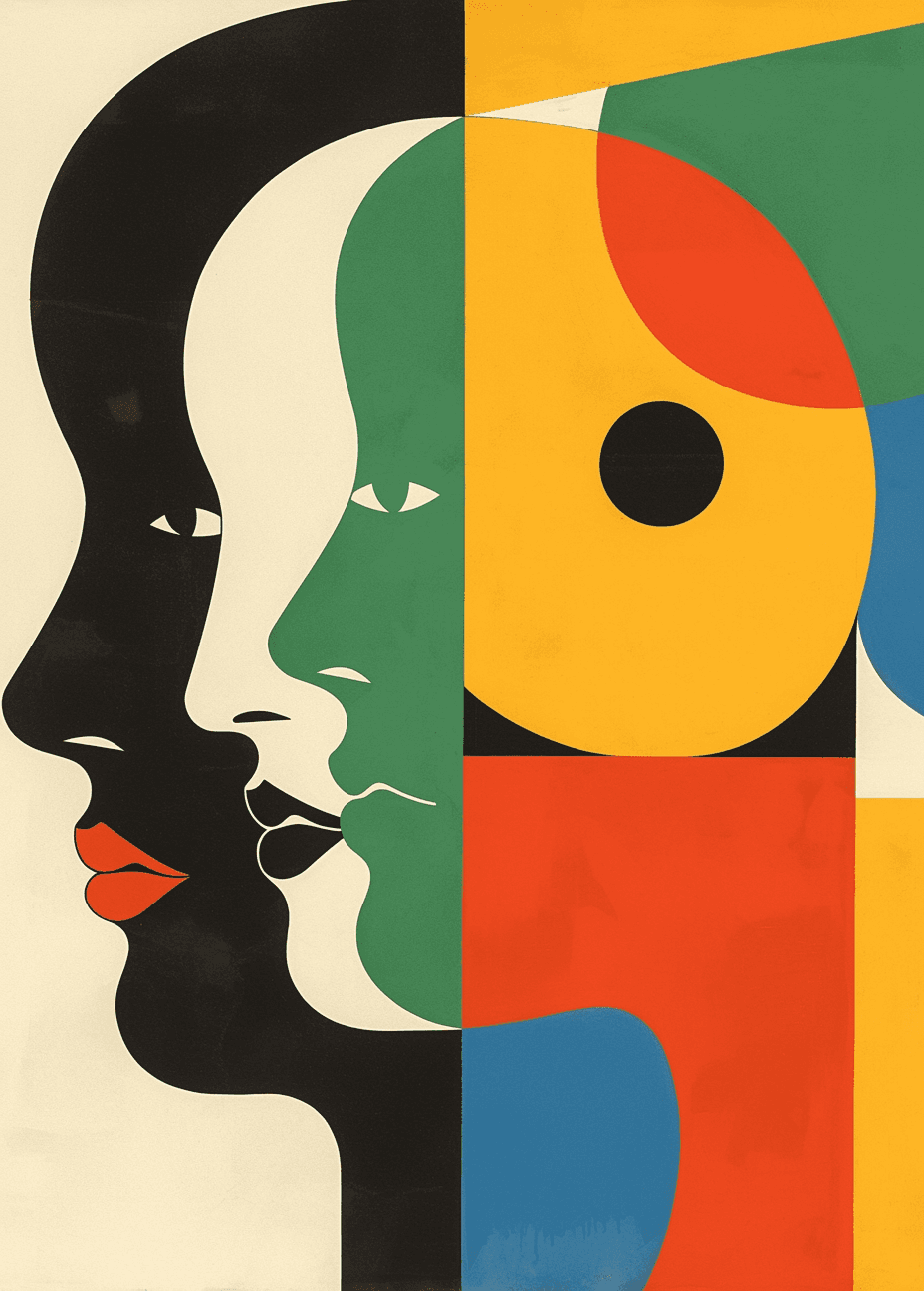 Abstract Face 346 original repeating artwork