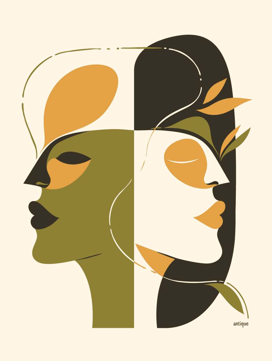 Abstract Face 261 original repeating artwork