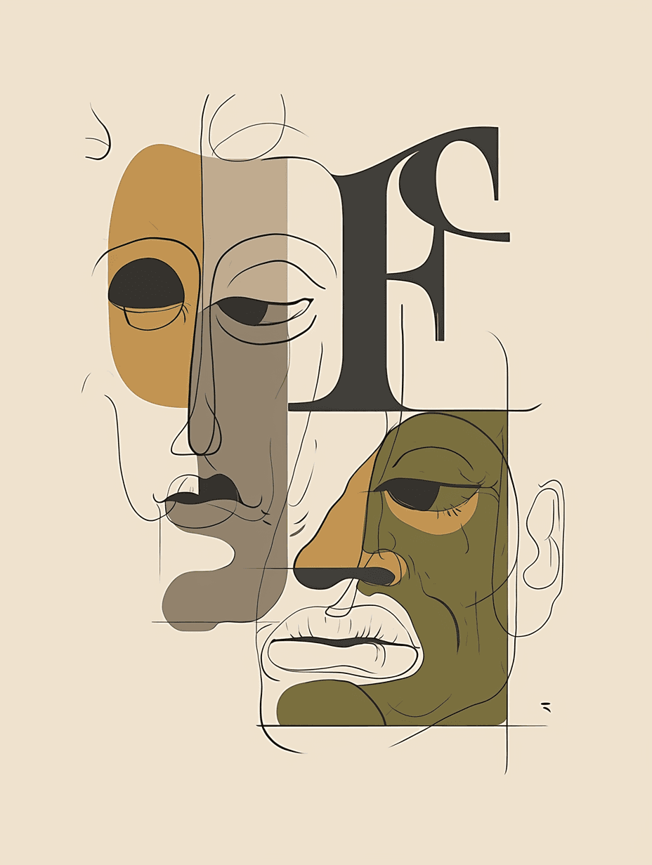 Abstract Face 598 original repeating artwork